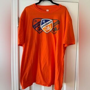 NWOT! MLS Orange FC Cincinnati Short Sleeve Tee